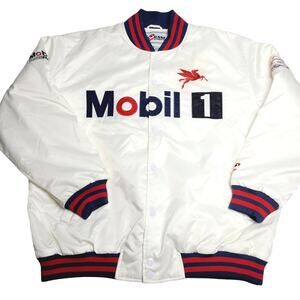 Vintage Chase Authentics Mobile 1 Jeremy Mayfield #12 NASCAR Snap Jacket Size XL